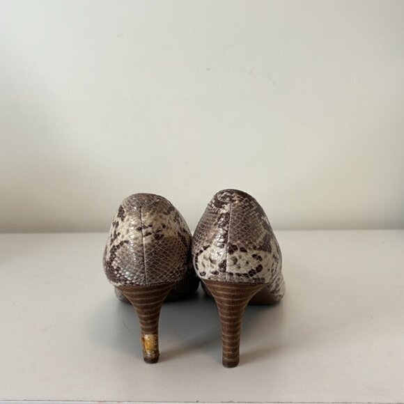 Women’s Anne Klein Flex leather snakeskin print pumps/heels size 7 - Picture 6 of 10